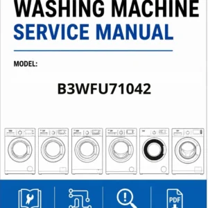 Beko b3wfu71042 service manual cover Beko logo, model code, manual contents and line draw examples of freezer types