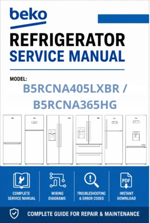Beko b5rcna405lxbr b5rcna365hg service manual cover