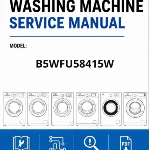 Beko b5wfu58415w service manual cover Beko logo, model code, manual contents and line draw examples of freezer types