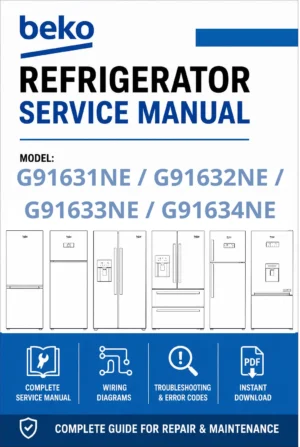 Beko g91631ne g91632ne g91633ne g91634ne service manual cover