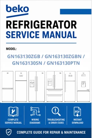 Beko gn163130zgb gn163130zgbn gn163130sn gn163130ptn service manual cover