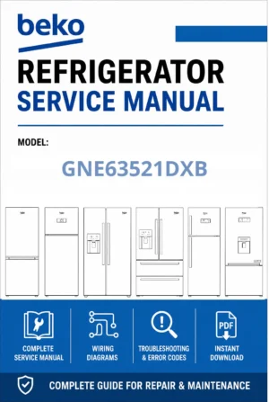 Beko gne63521dxb side by side service manual cover