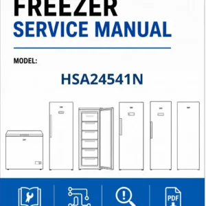 Beko hsa24541n service manual cover cover with model code number, line draw refrigerators and manual contents