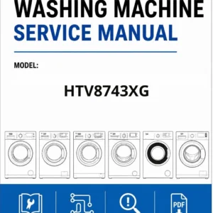 Beko htv8743xg service manual cover Beko logo, model code, manual contents and line draw examples of freezer types