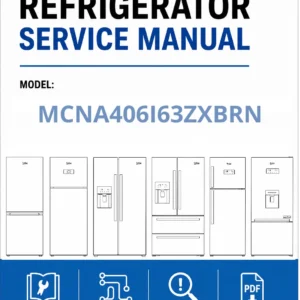 Beko mcna406i63zxbrn service manual cover cover with model code number, line draw refrigerators and manual contents