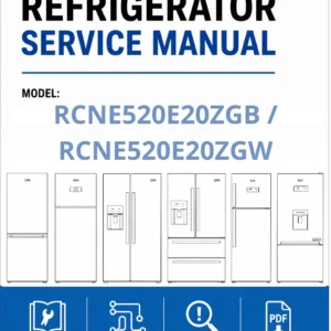 Beko rcne520e20zgb rcne520e20zgw service manual cover cover with model code number, line draw refrigerators and manual contents