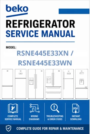 Beko rsne445e33xn rsne445e33wn service manual cover