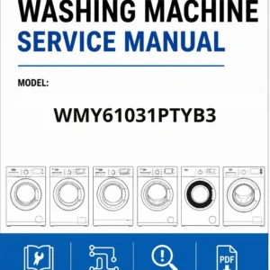 Beko wmy61031ptyb3 service manual cover Beko logo, model code, manual contents and line draw examples of freezer types