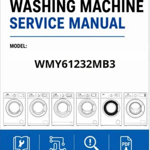 Beko wmy61232mb3 service manual cover Beko logo, model code, manual contents and line draw examples of freezer types