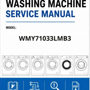 Beko wmy71033lmb3 service manual cover Beko logo, model code, manual contents and line draw examples of freezer types