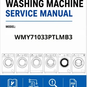 Beko wmy71033ptlmb3 service manual cover Beko logo, model code, manual contents and line draw examples of freezer types