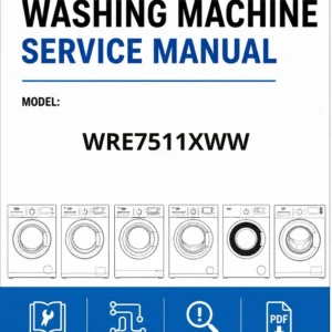 Beko wre7511xww service manual cover Beko logo, model code, manual contents and line draw examples of freezer types