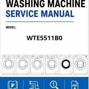 Beko wte5511b0 service manual cover Beko logo, model code, manual contents and line draw examples of freezer types