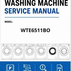 Beko wte6511bo service manual cover Beko logo, model code, manual contents and line draw examples of freezer types