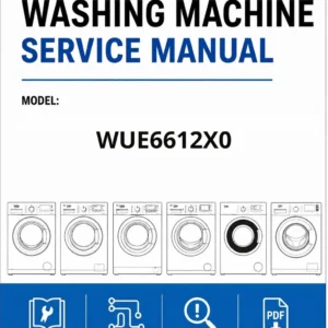 Beko wue6612x0 service manual cover Beko logo, model code, manual contents and line draw examples of freezer types