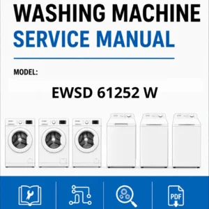 Indesit ewsd 61252 w service manual cover from Whirlpool emea customer services with model code, manual creation date, manual contents,