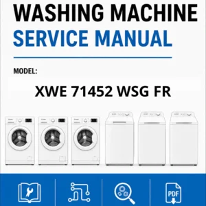 Indesit xwe 71452 wsg fr service manual cover from Whirlpool emea customer services with model code, manual creation date, manual contents,
