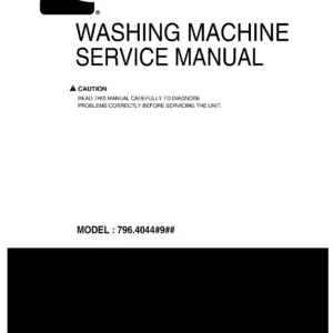 Kenmore 40441 service manual cover from Whirlpool emea customer services with model code, manual creation date, manual contents,