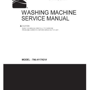Kenmore 41172 service manual cover from Whirlpool emea customer services with model code, manual creation date, manual contents,