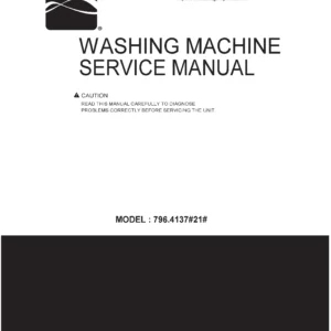 Kenmore 41372 41373 service manual cover from Whirlpool emea customer services with model code, manual creation date, manual contents,