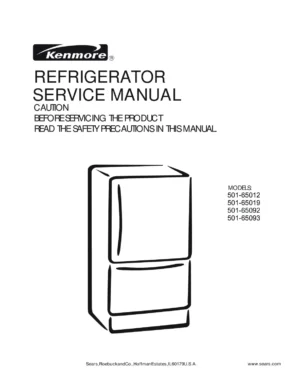 Kenmore 501 65012 65013 65092 65093 service manual