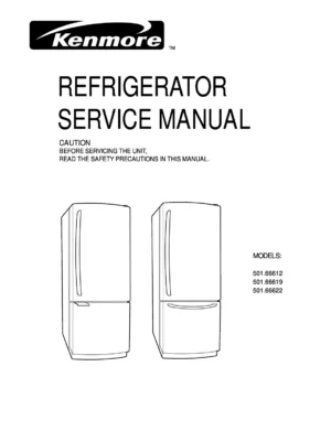 Kenmore 501 66612 66619 66622 service manual