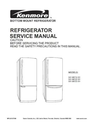 Kenmore 501 66712 66722 66723 01 service manual