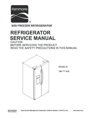 Kenmore 795 5131 5132 410 models service manual