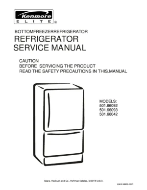 Kenmore 795 66092 66093 66042 service manual