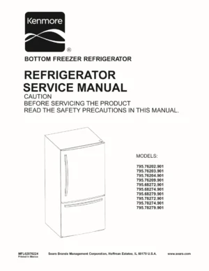 Kenmore 795 68272 68274 68279 78272 78274 78279 service manual