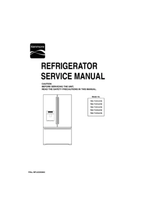 Kenmore 795 71012 71013 71014 71016 71019 service manual