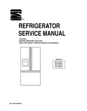 Kenmore 795 71032 71033 71039 71036 service manual
