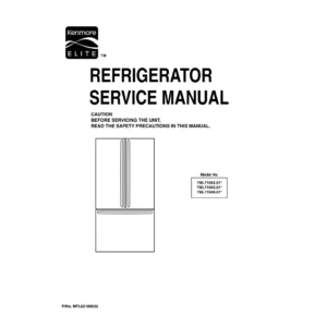 Kenmore 795 71042 71043 71049 service manual cover with model code and showing a line drawing of the refrigerator