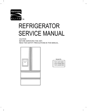 Kenmore 795 71072 aswcse0 71073 astcse0 71079 awbcse0 service manual