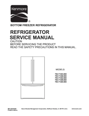 Kenmore 795 71302 71303 71304 71306 71309 900 models service manual