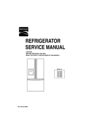 Kenmore 795 72032 72033 72034 72036 72039 service manual