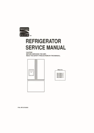 Kenmore 795 72053 72052 72059 service manual