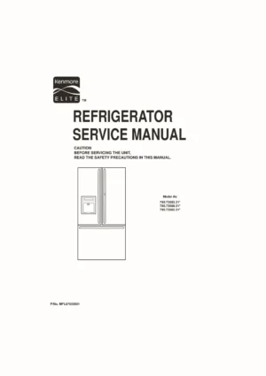 Kenmore 795 72062 72063 72069 service manual