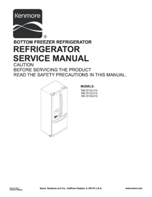 Kenmore 795 72122 72123 72129 service manual