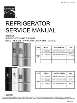 Kenmore 795 75035 75032 75039 service manual