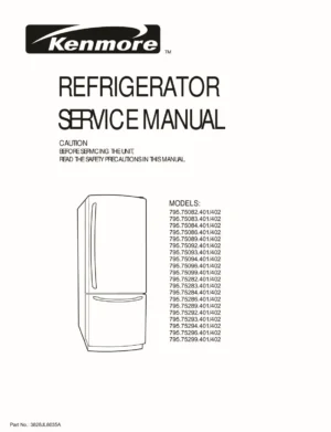 Kenmore 795 75292 75293 75294 75296 75299 service manual