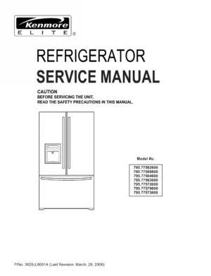 Kenmore 795 7756 7757 service manual