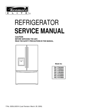 Kenmore 795 77562 77563 77564 77569 service manual