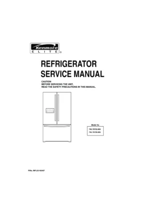 Kenmore 795 78733 78739 805 models service manual
