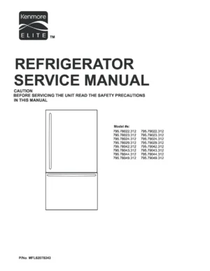 Kenmore 795 79022 79023 79024 79029 312 models service manual