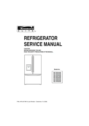 Kenmore 795 79762 79763 79769 905 models service manual