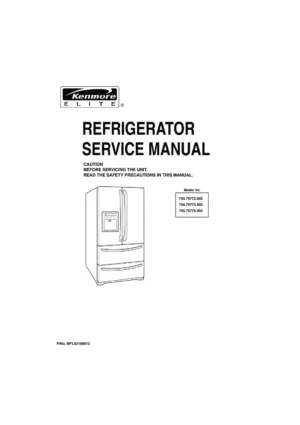 Kenmore 795 79772 79773 79779 902 models service manual