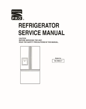 Kenmore pro 795 79993510 service manual