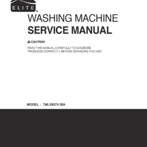 Kenmore elite 29272 29278 service manual cover from Whirlpool emea customer services with model code, manual creation date, manual contents,