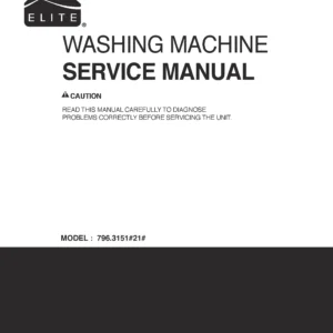 Kenmore elite 31513 31512 service manual cover from Whirlpool emea customer services with model code, manual creation date, manual contents,